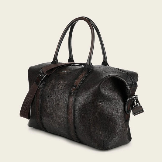 BOC33BO - Cuadra chocolate casual fashion cowhide duffle bag for men / women