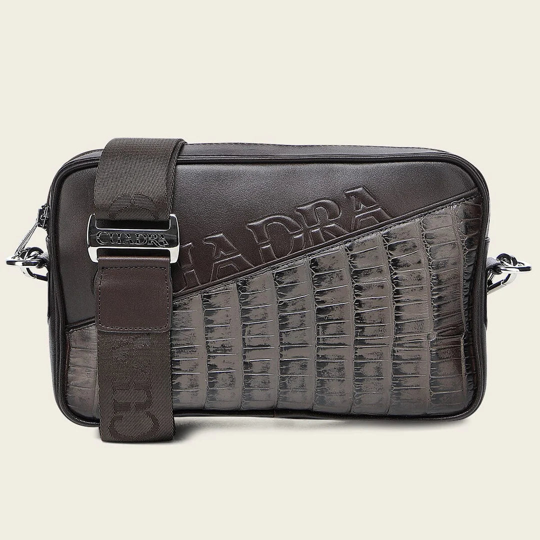BOC34AL - Cuadra brown alligator leather bag