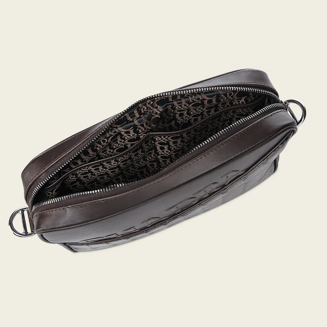 BOC34AL - Cuadra brown alligator leather bag