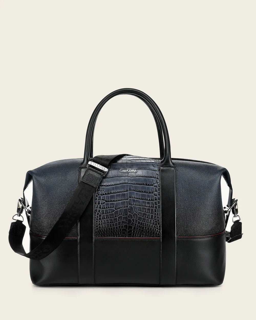 BOC50AL - Cuadra blue casual fashion alligator duffle bag for men / women