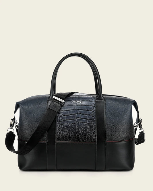BOC50AL - Cuadra blue casual fashion alligator duffle bag for men / women