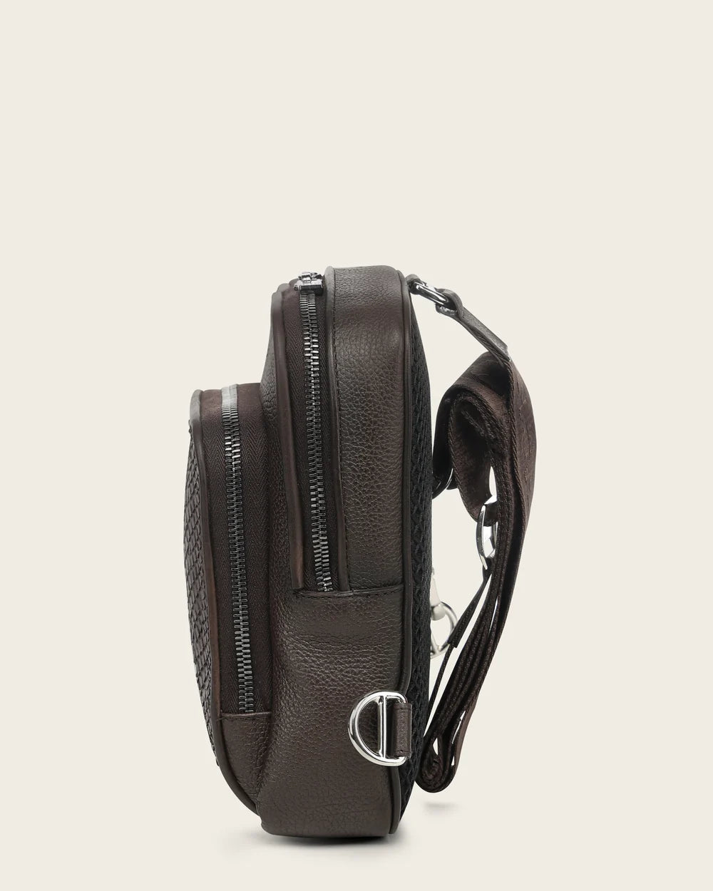 BOC54PH - Cuadra brown casual fashion python crossbody sling bag for men
