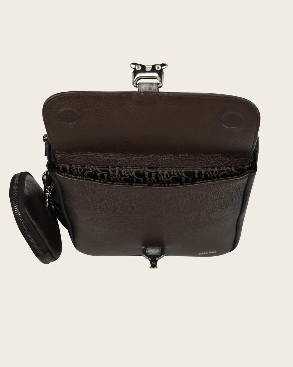 BOC61FY - Cuadra gray casual fashion caiman crossbody messenger bag for men