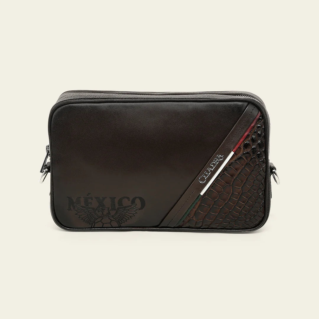 BOC62AL - Cuadra brown alligator leather bag