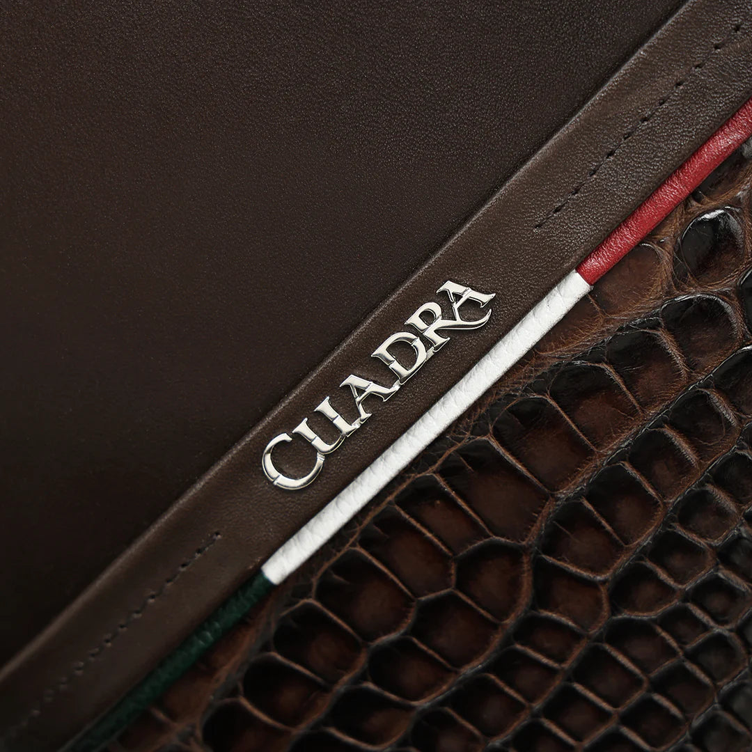 BOC62AL - Cuadra brown alligator leather bag