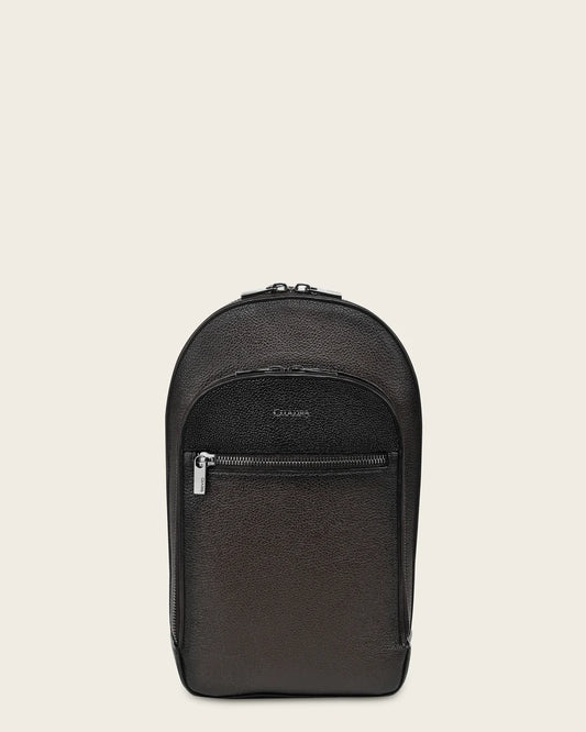 BOC64MA - Cuadra Brown Casual Fashion Stingray Sling Bag for Men