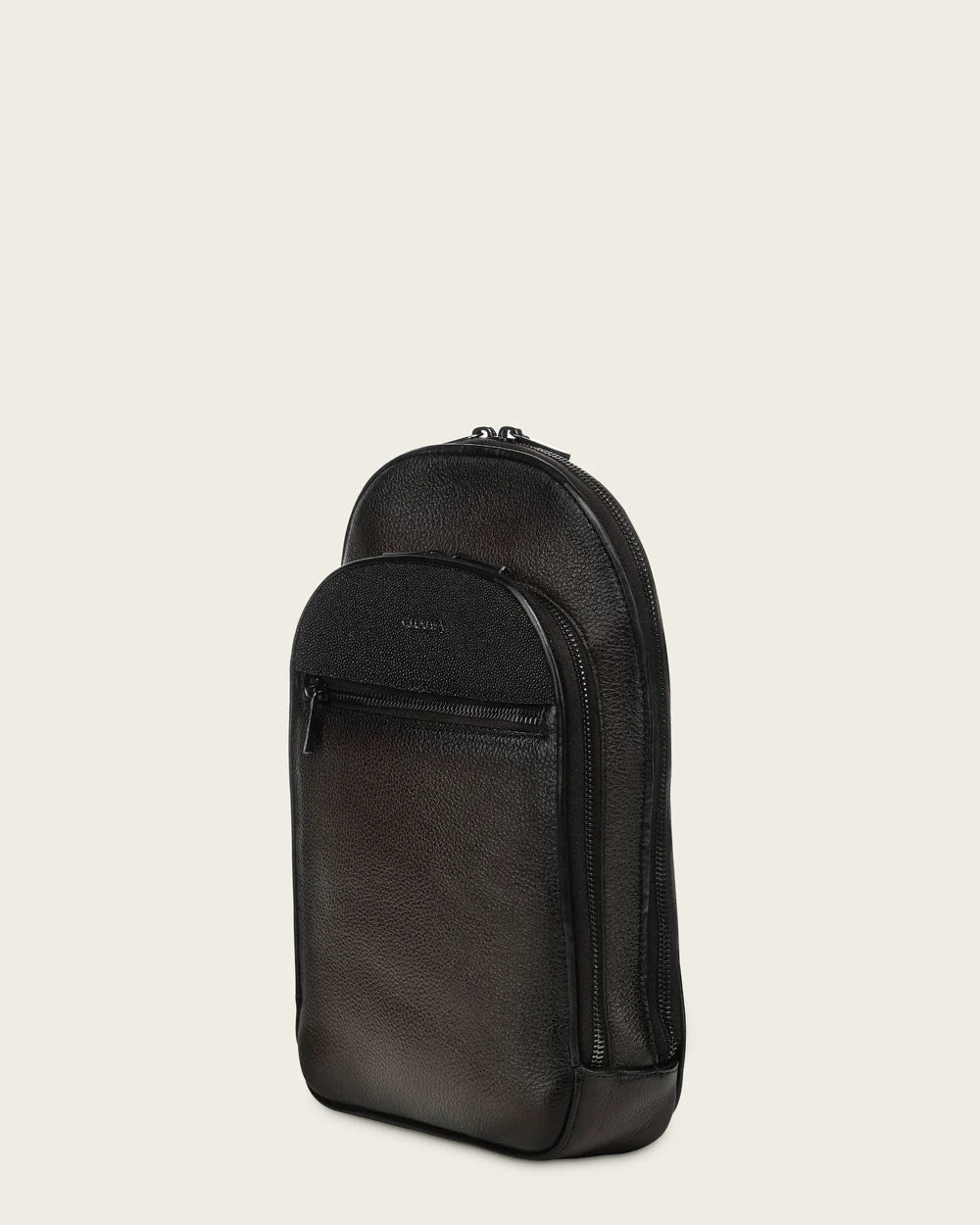 BOC64MA - Cuadra Brown Casual Fashion Stingray Sling Bag for Men