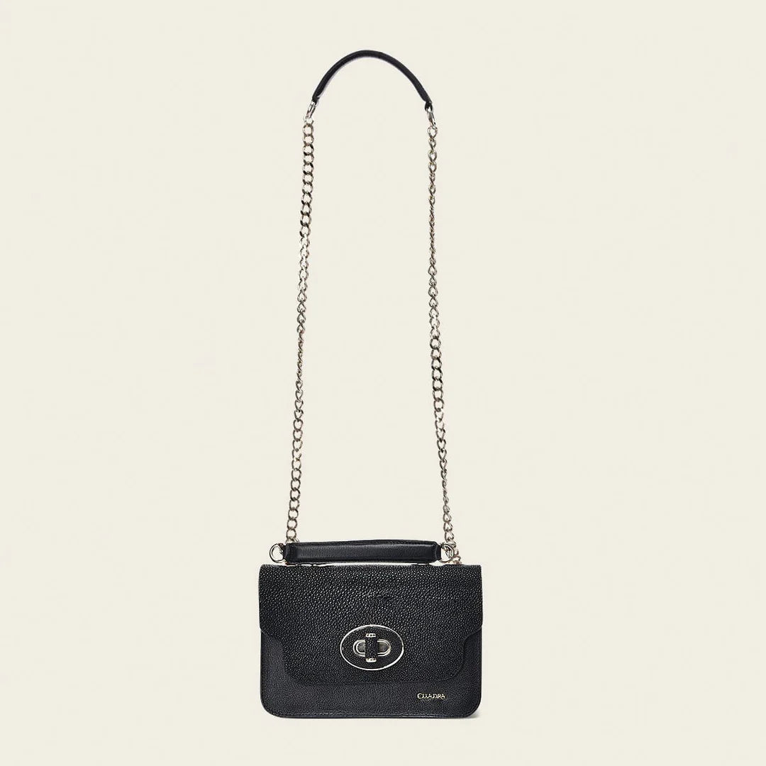BOD0MMA - Cuadra Black Dress Fashion Stingray Purse for Women