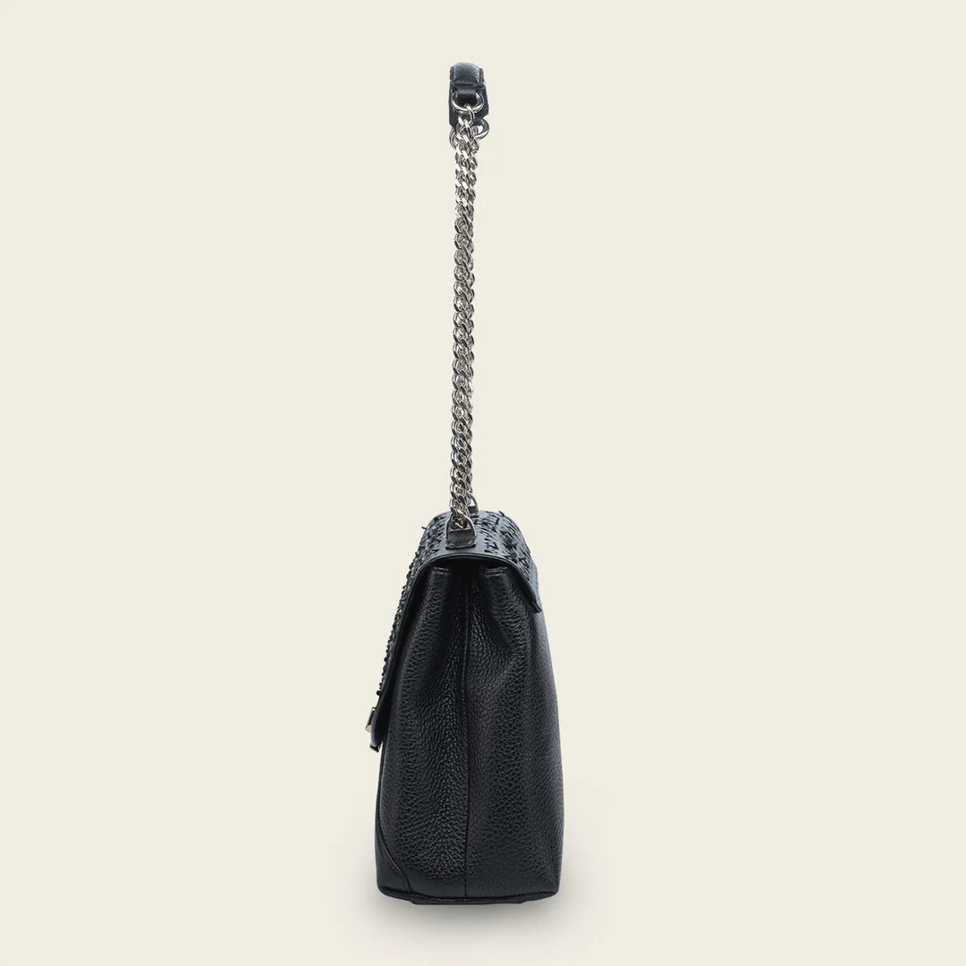 BOD1RRS - Cuadra Black Casual Fashion Leather Shoulder Bag for Women