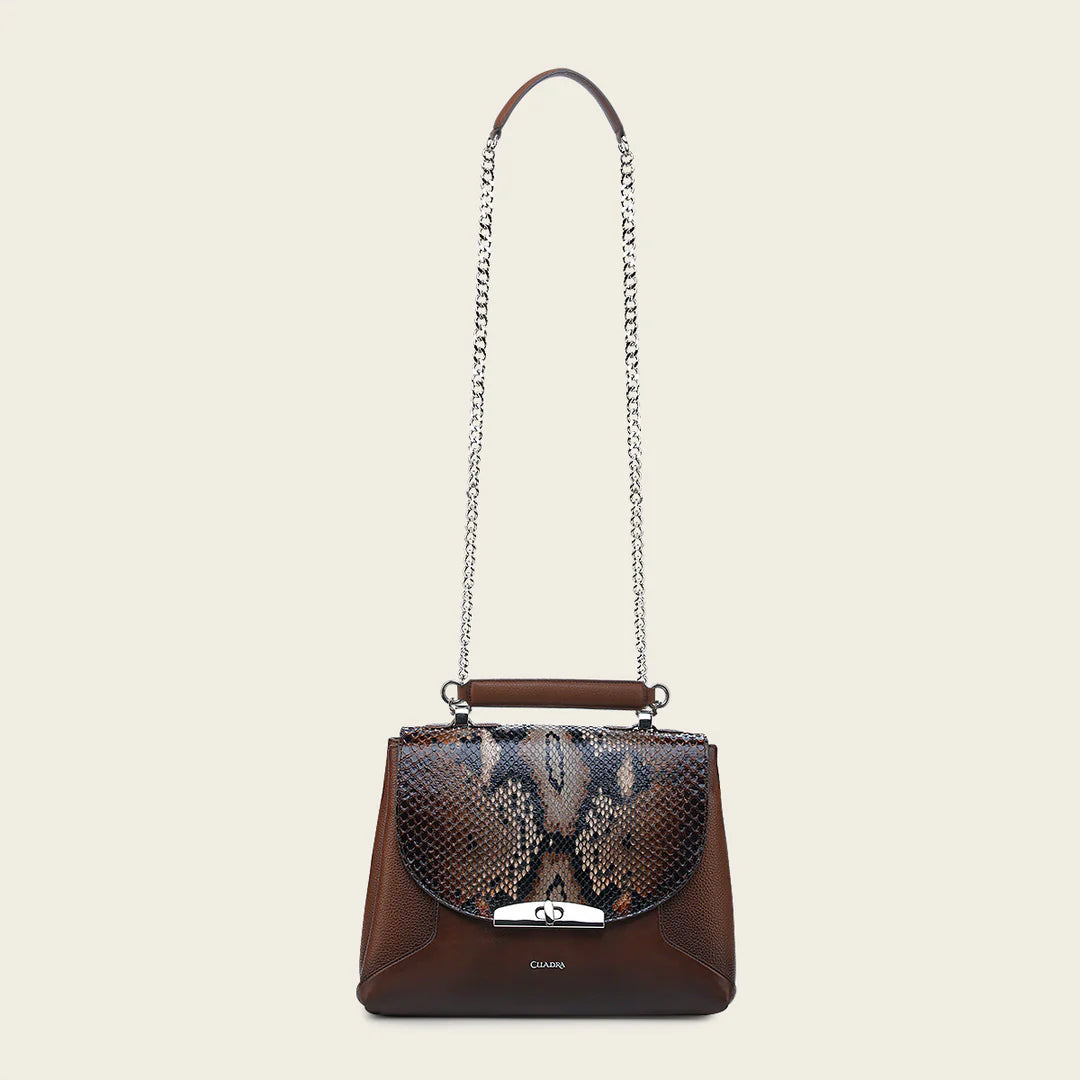 BOD1SPH - Cuadra brown casual fashion python handbag for women