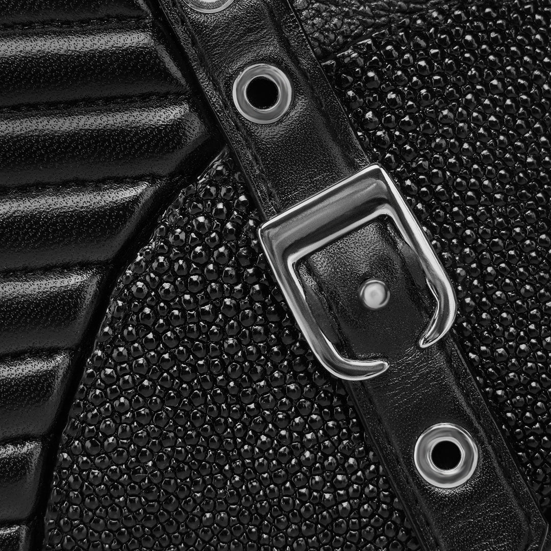 BOD3DMA - Cuadra black dress fashion stingray leather purse for women