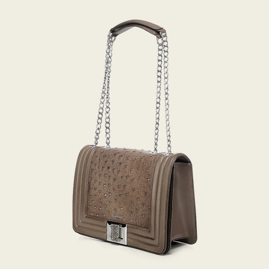 BOD3EA1 - Cuadra beige fashion ostrich leather tote bag for women