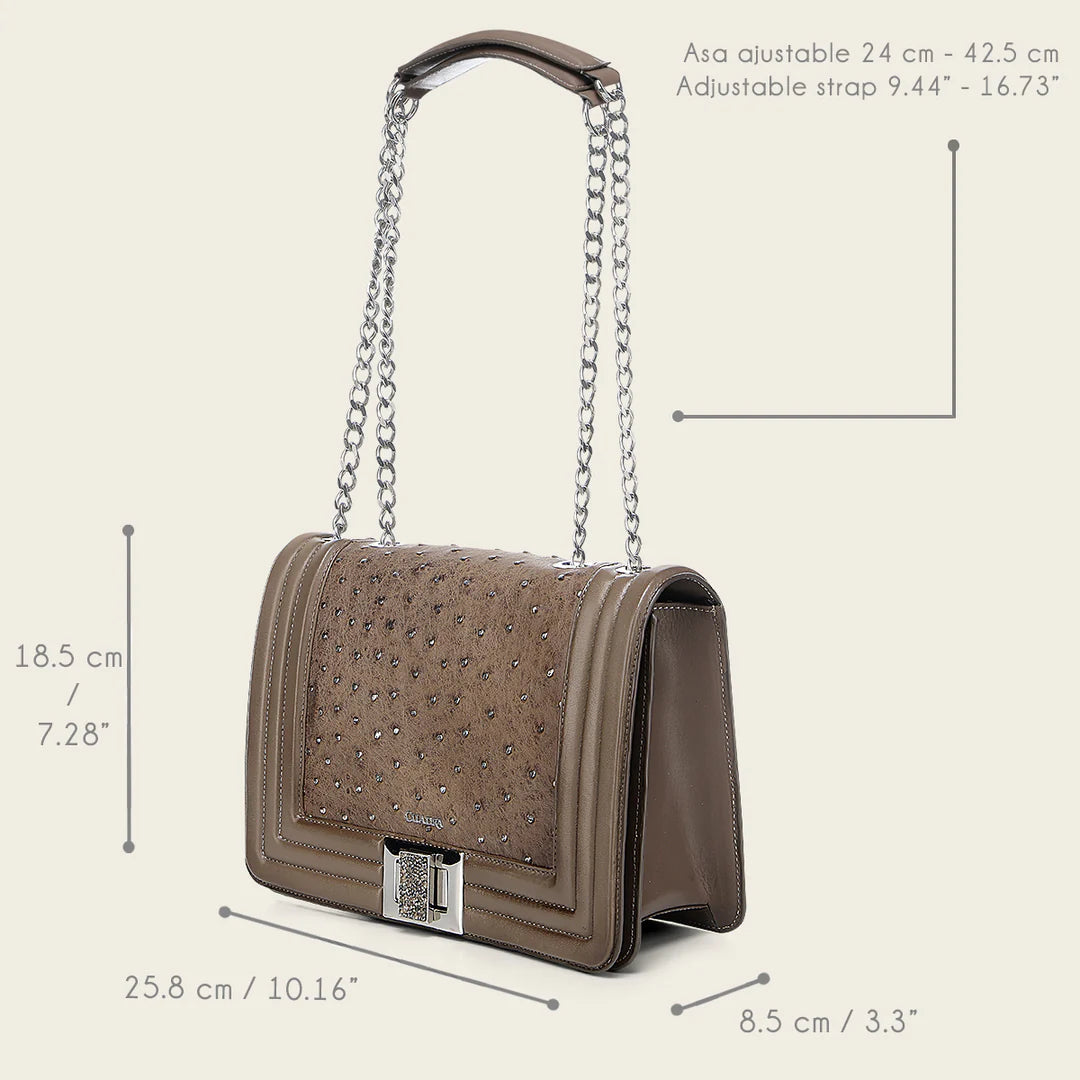 BOD3EA1 - Cuadra beige fashion ostrich leather tote bag for women