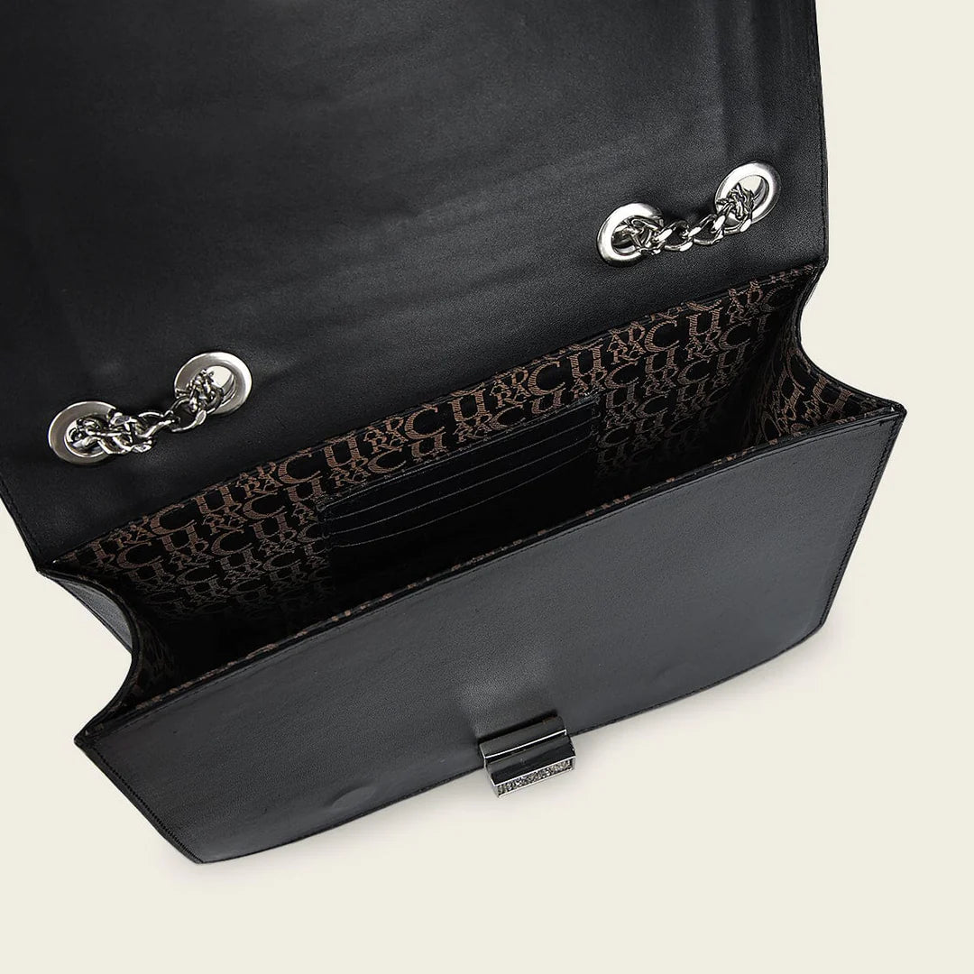 BOD3EAL - Cuadra Black Dress Fashion Alligator Leather Purse for Women