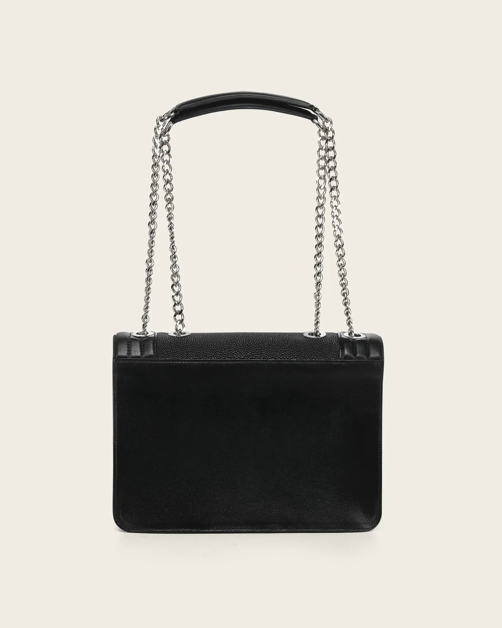 BOD3EMA - Cuadra Black Stingray Crystal Shoulder Bag for Women