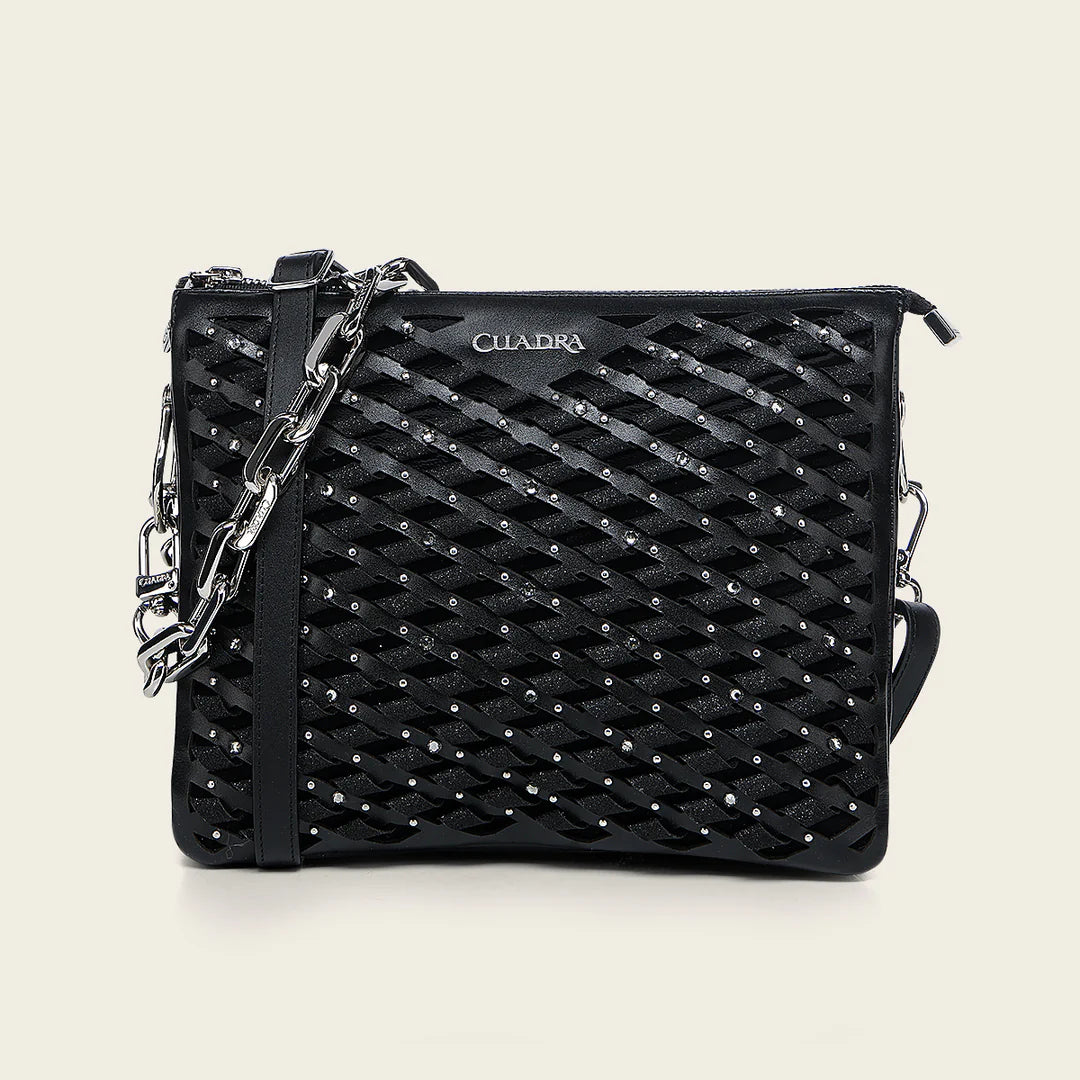 BOD3JBO - Cuadra Black Dress Fashion Leather Purse for Women