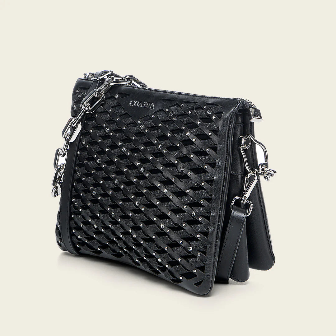 BOD3JBO - Cuadra Black Dress Fashion Leather Purse for Women