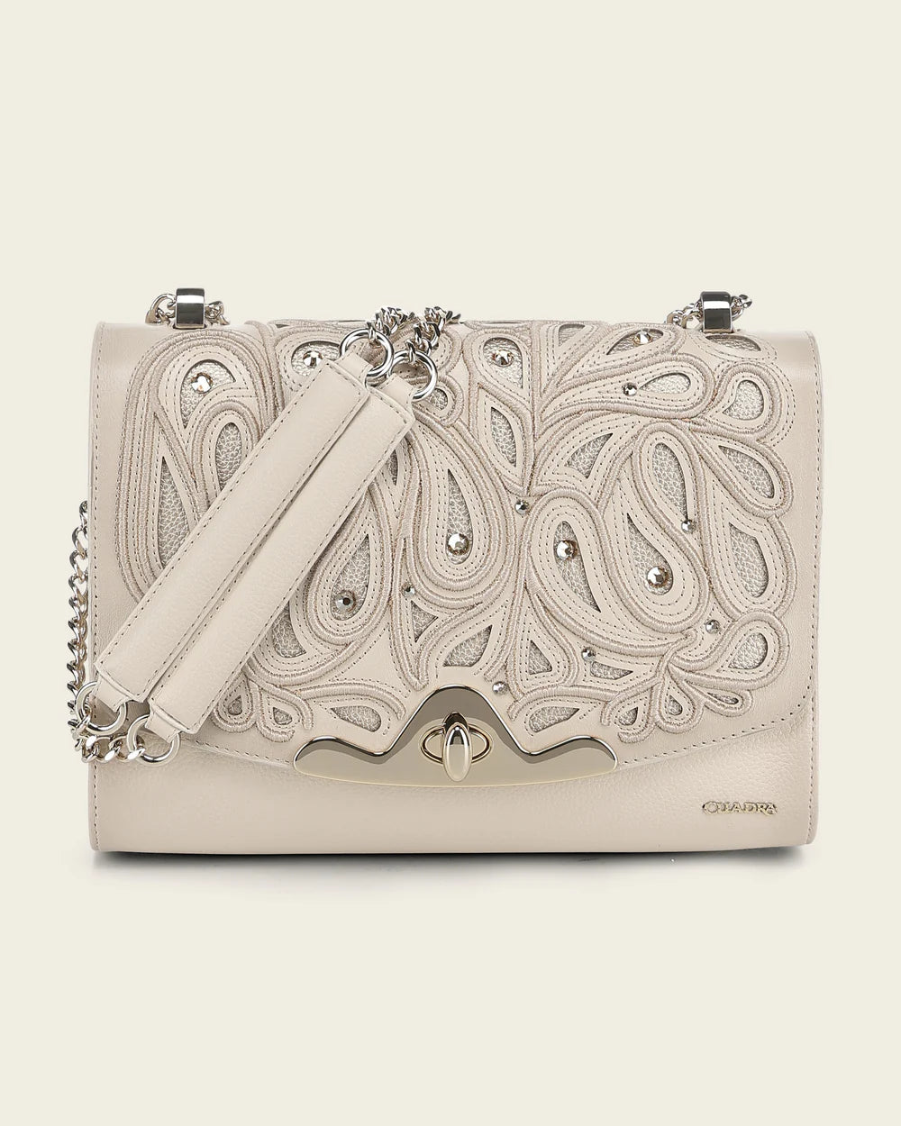 BOD4CRS - Cuadra beige fashion leather tote bag for women