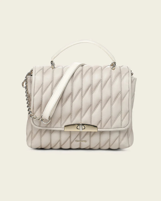 BOD4GCO - Cuadra White Fashion Leather Tote Bag for Women