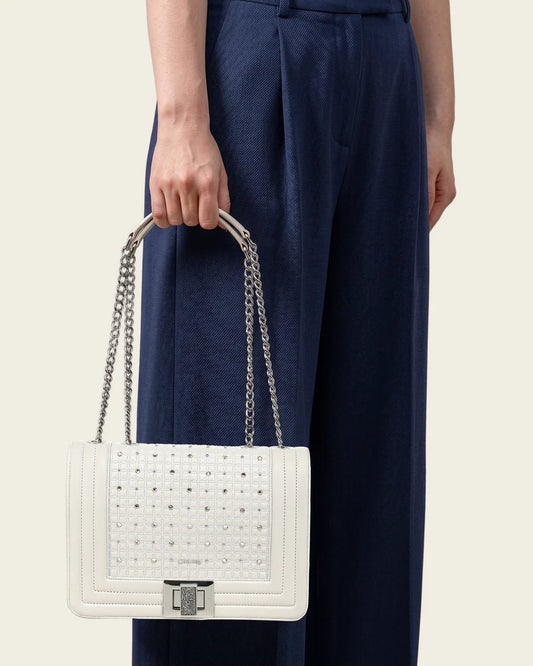 BOD5ACO - White Cuadra Leather Ladies Purse Handbag for Women