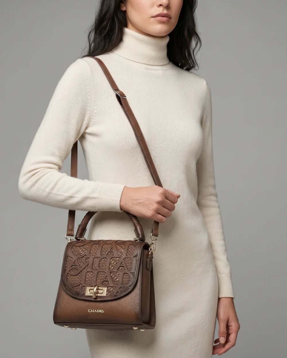 BOD5GRS - Cuadra Honey Casual Fashion Woven Leather Handbag for Women