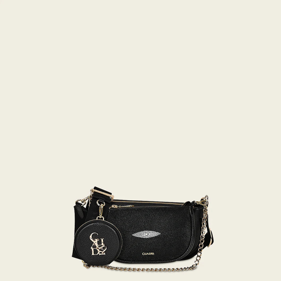 BOD66MA - Cuadra black fashion stingray crossbody bag for women-Kuet.us