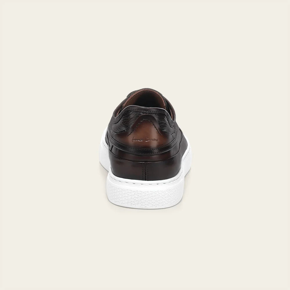 C46LPBI - Cuadra Brown Genuine Alligator Leather Sneakers for Men