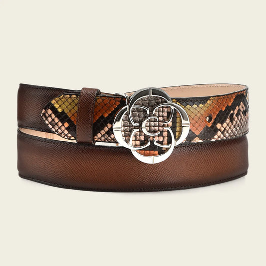 CDA28PH - Cuadra honey western cowgirl python belt for women