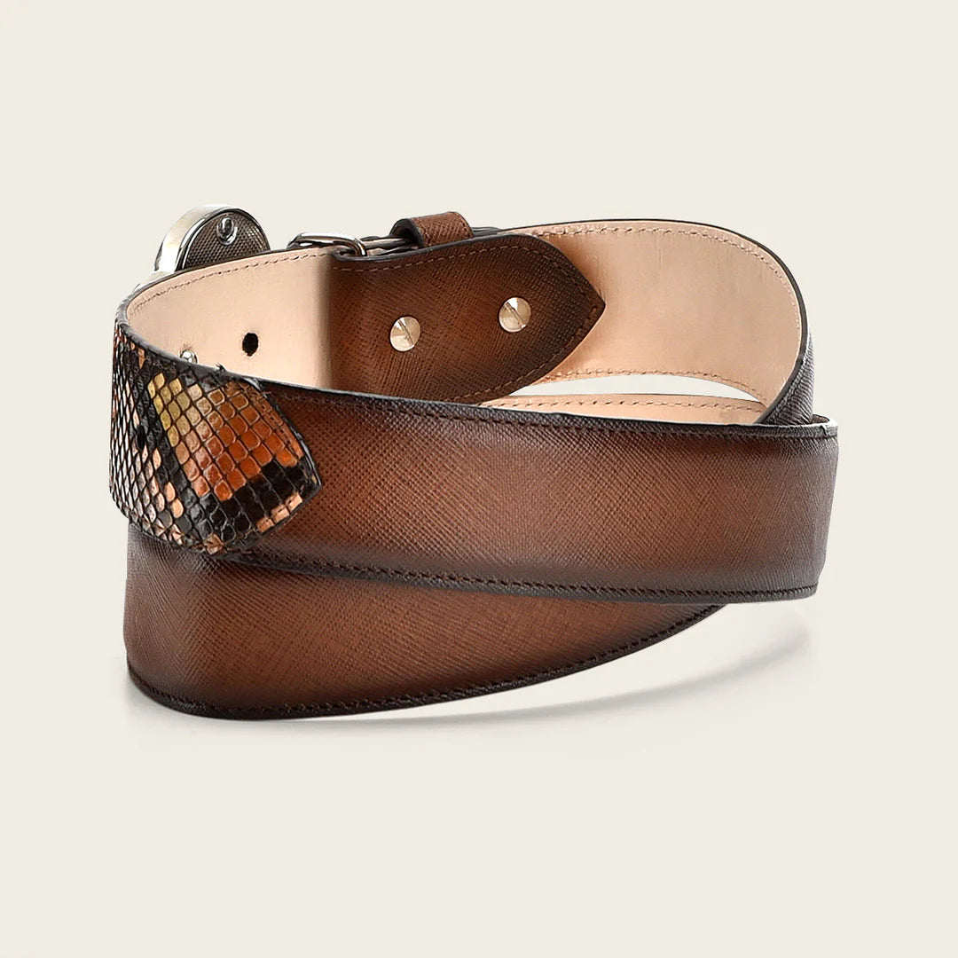 CDA28PH - Cuadra honey western cowgirl python belt for women