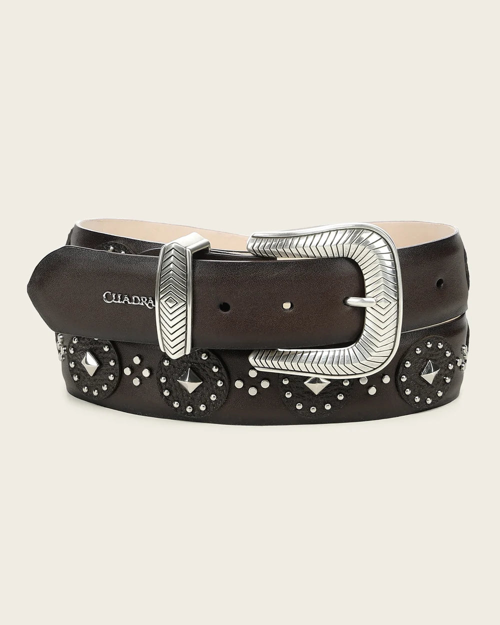 CDA49RS - Cuadra Brown Western Cowgirl Cowhide Leather Belt for Women