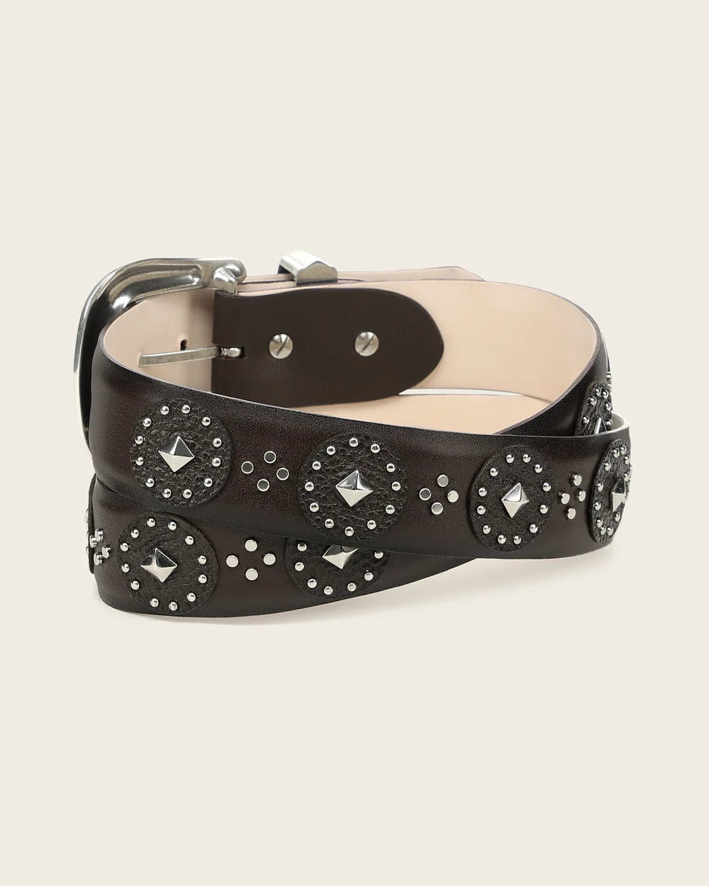CDA49RS - Cuadra Brown Western Cowgirl Cowhide Leather Belt for Women