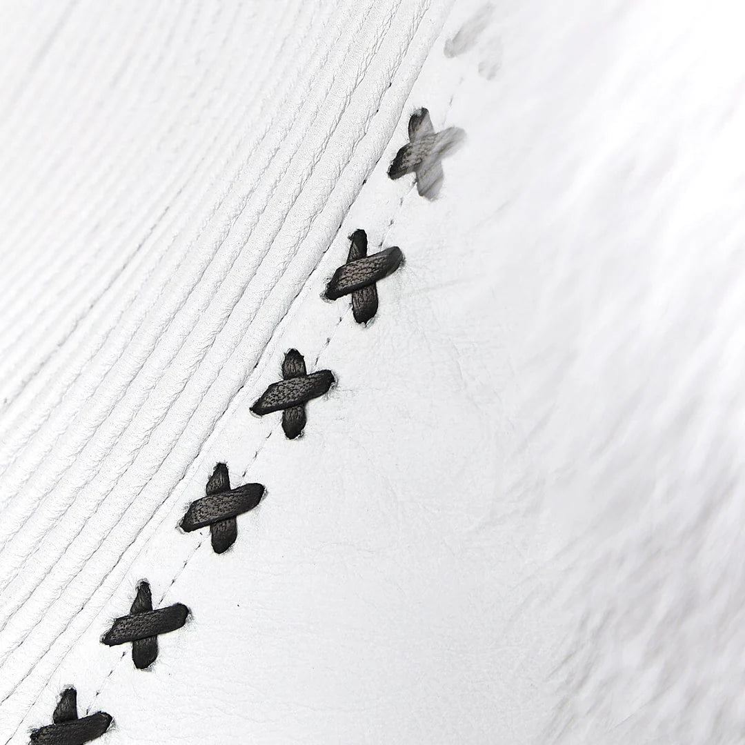 CLEOZT - White women coat with fox fur