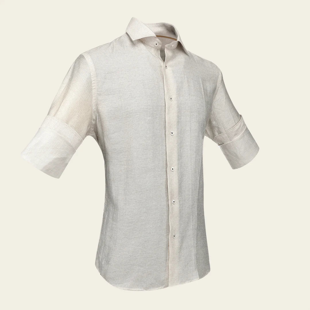 CM04844 - Cuadra Beige Casual Fashion Cotton Shirt for Men