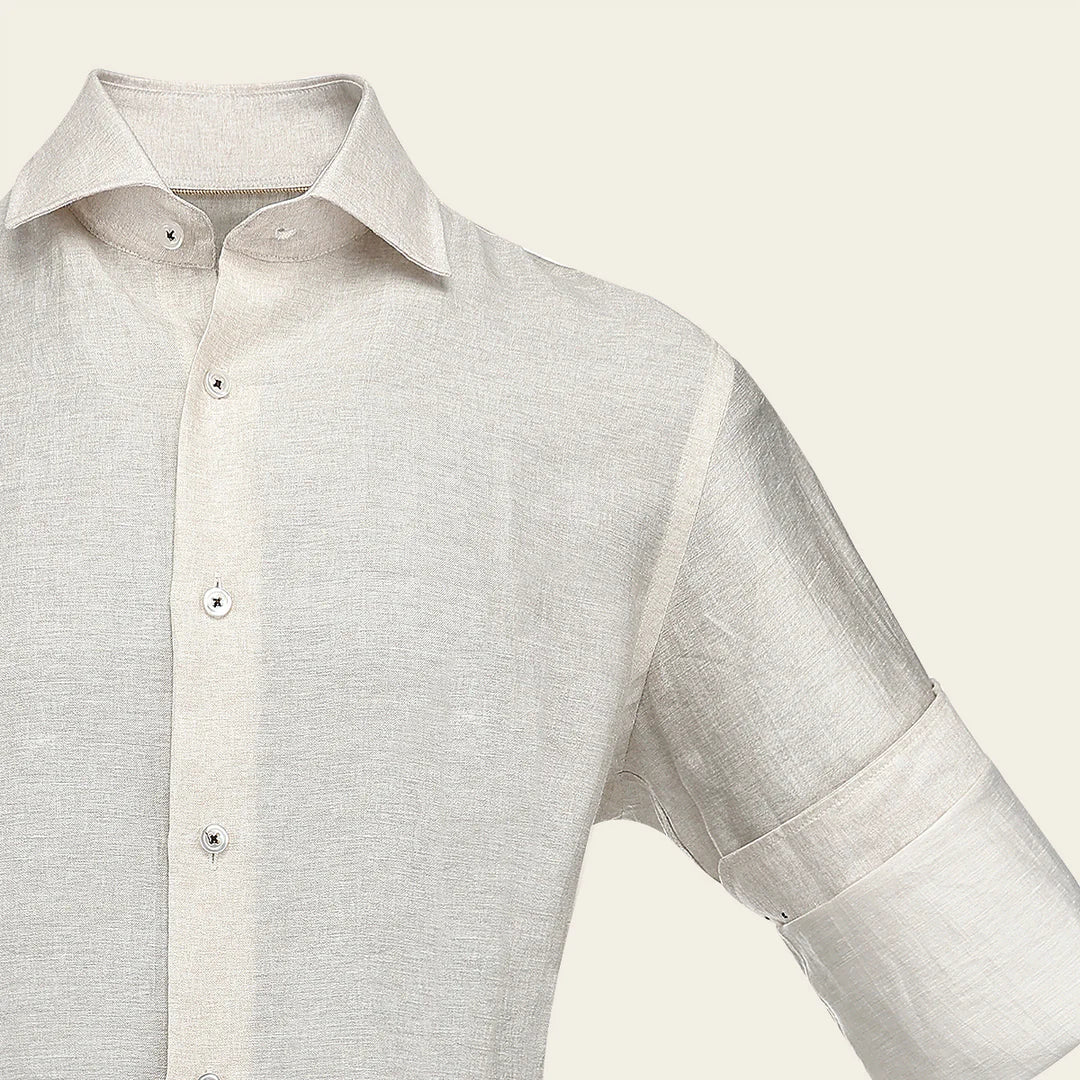 CM04844 - Cuadra Beige Casual Fashion Cotton Shirt for Men