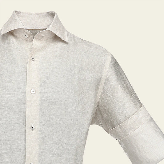 CM04844 - Cuadra Beige Casual Fashion Cotton Shirt for Men