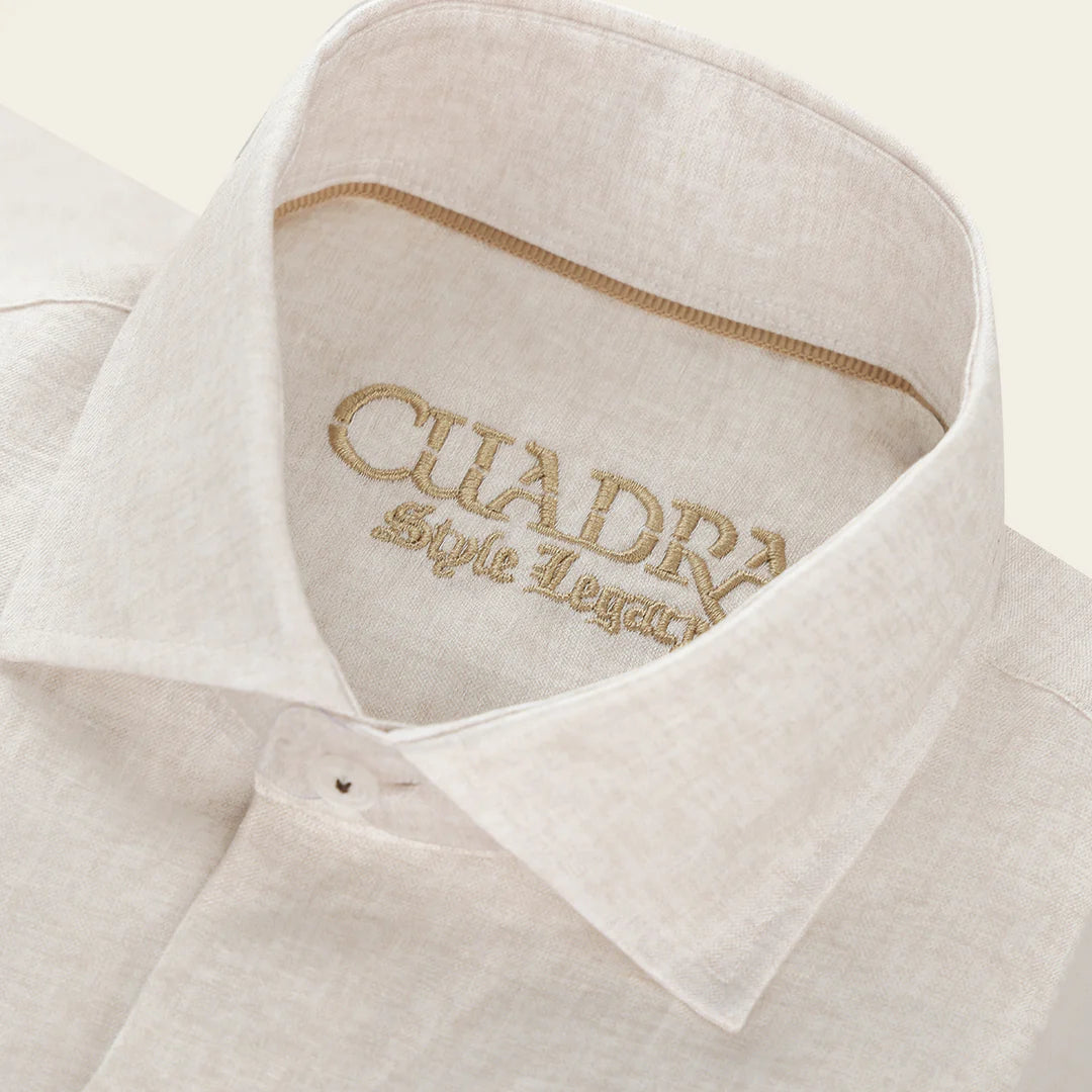 CM04844 - Cuadra Beige Casual Fashion Cotton Shirt for Men