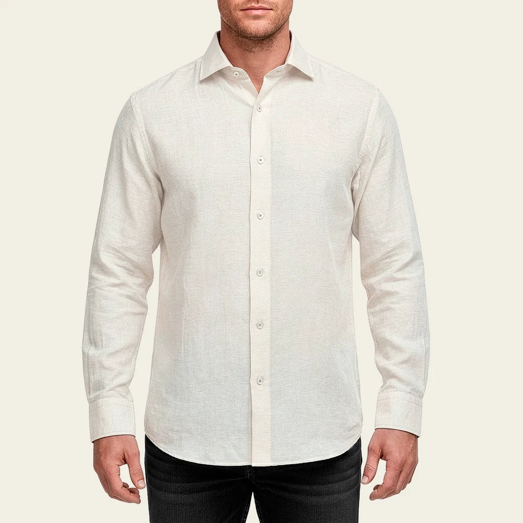 CM04844 - Cuadra Beige Casual Fashion Cotton Shirt for Men