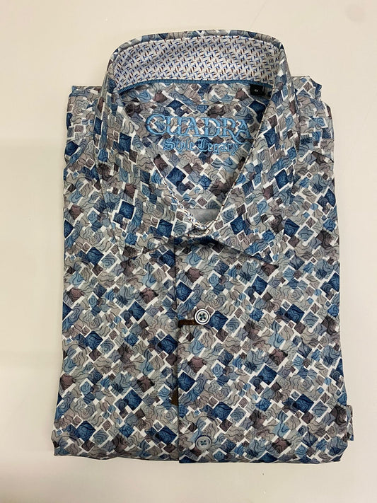 CM06720 - Cuadra Purple Casual Fashion Cotton Shirt for Men