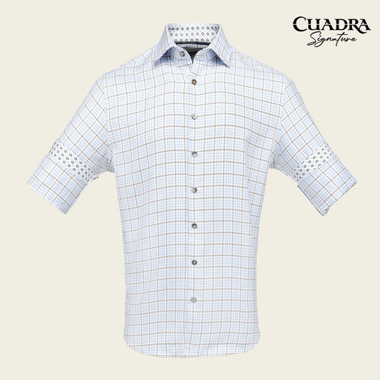 CM0S381 - Cuadra Tan Fashion Western Long Sleeve Cotton Shirt for Men