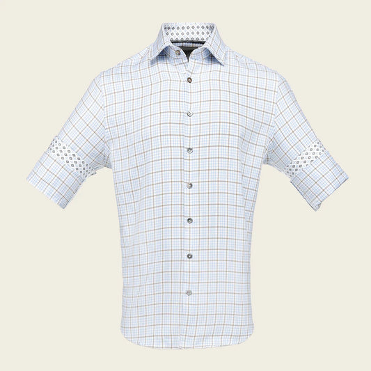 CM0S381 - Cuadra Tan Fashion Western Long Sleeve Cotton Shirt for Men