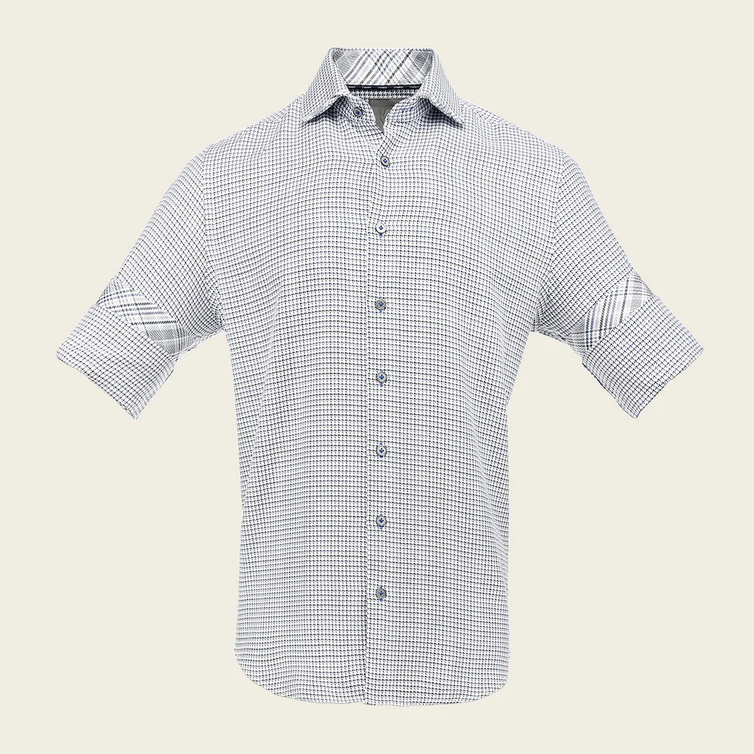 CM0S382- Cuadra Signature navy fashion soft cotton abstract shirt for men