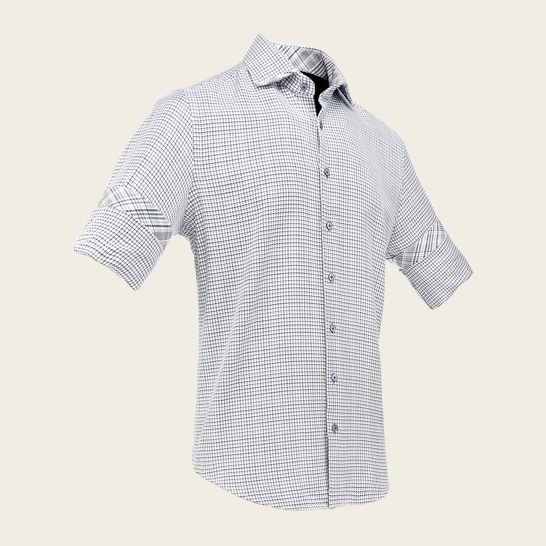 CM0S382- Cuadra Signature navy fashion soft cotton abstract shirt for men