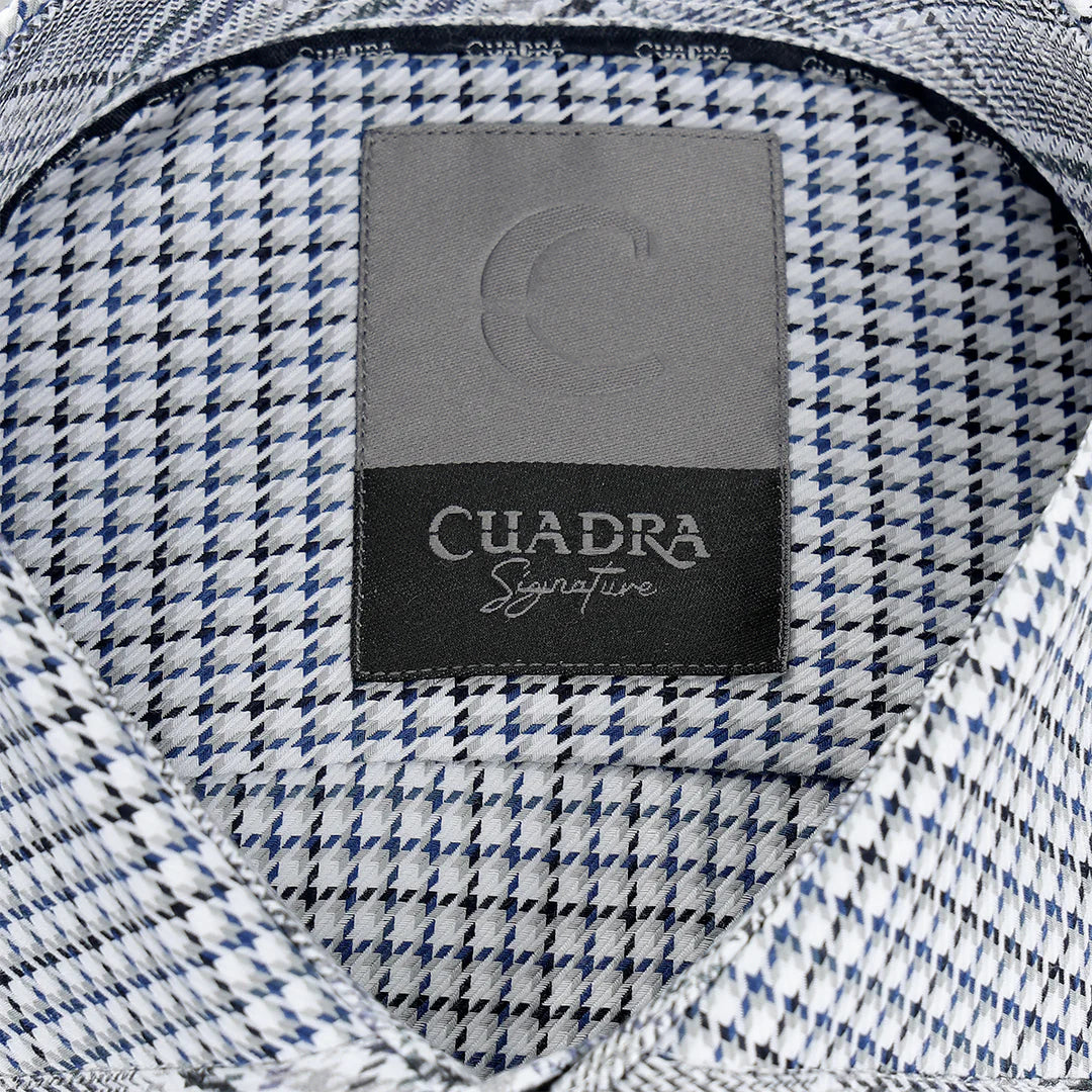 CM0S382- Cuadra Signature navy fashion soft cotton abstract shirt for men