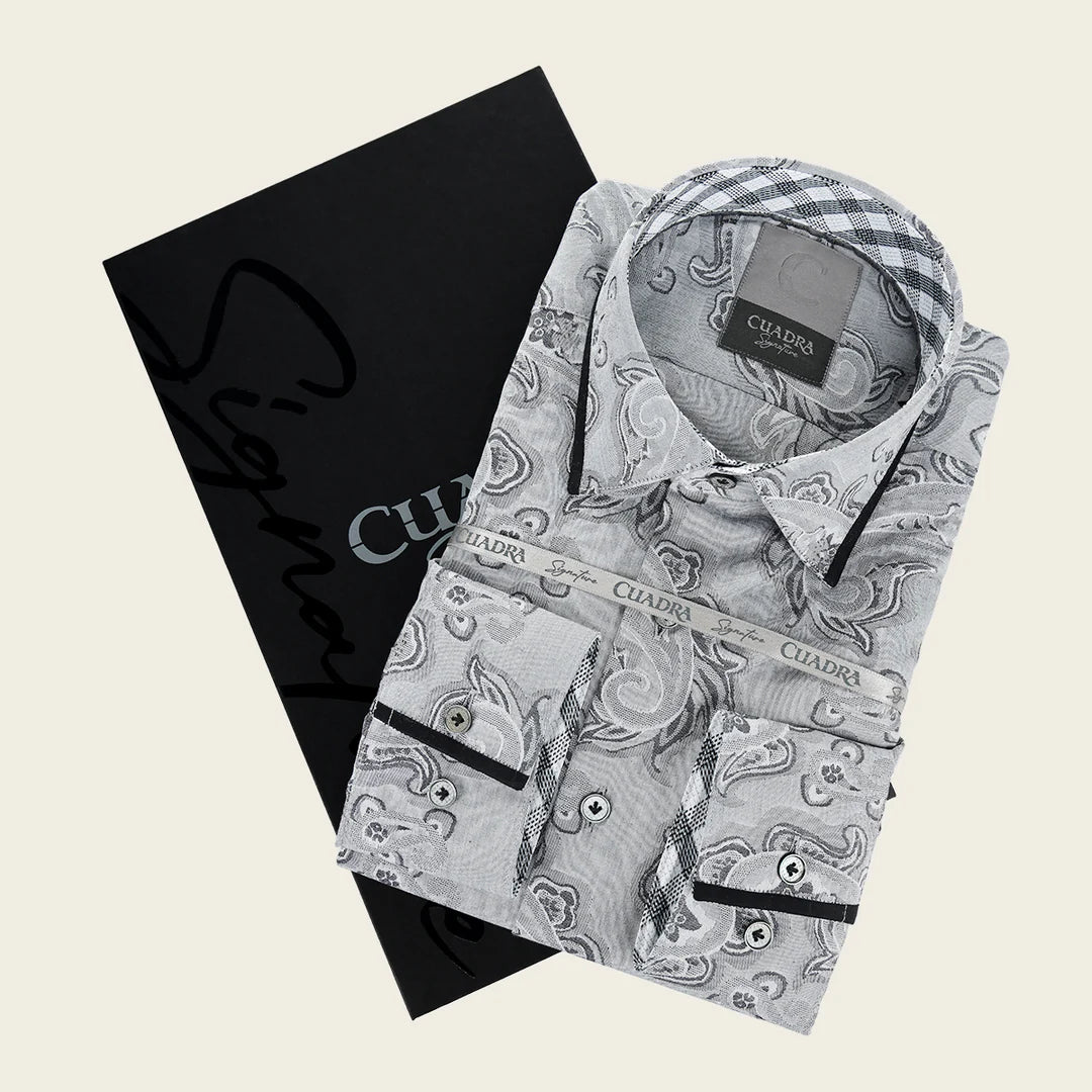 CM0S391 - Cuadra silver western long sleeve shirt for men