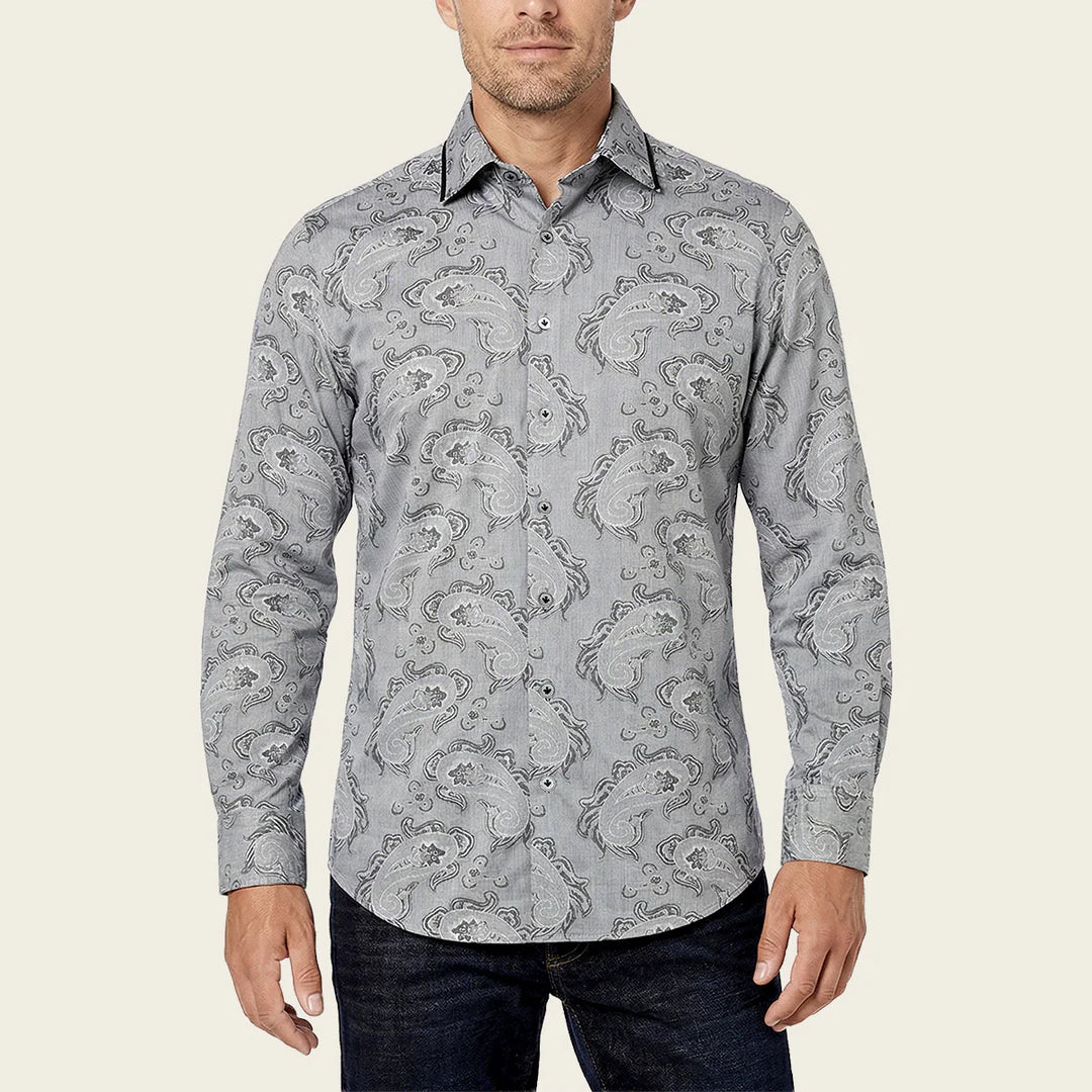 CM0S391 - Cuadra silver western long sleeve shirt for men