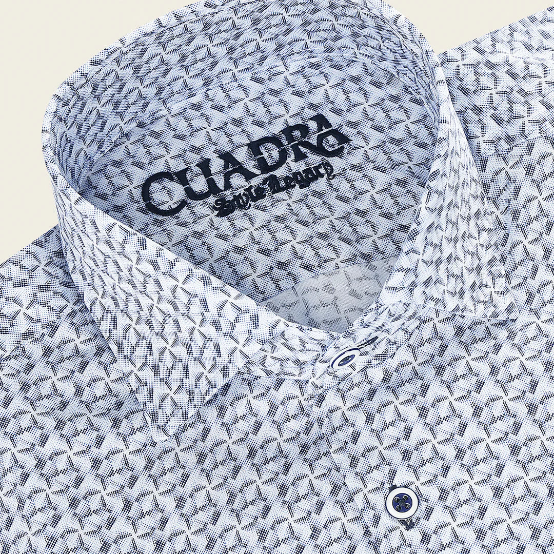 CM0W113 - Cuadra Blue Casual Fashion Cotton Shirt for Men