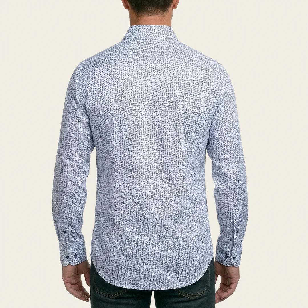 CM0W113 - Cuadra Blue Casual Fashion Cotton Shirt for Men