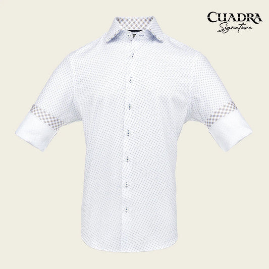 CM0WP27 - Cuadra white western long sleeve shirt for men