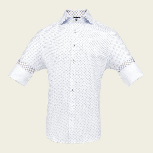 CM0WP27 - Cuadra white western long sleeve shirt for men