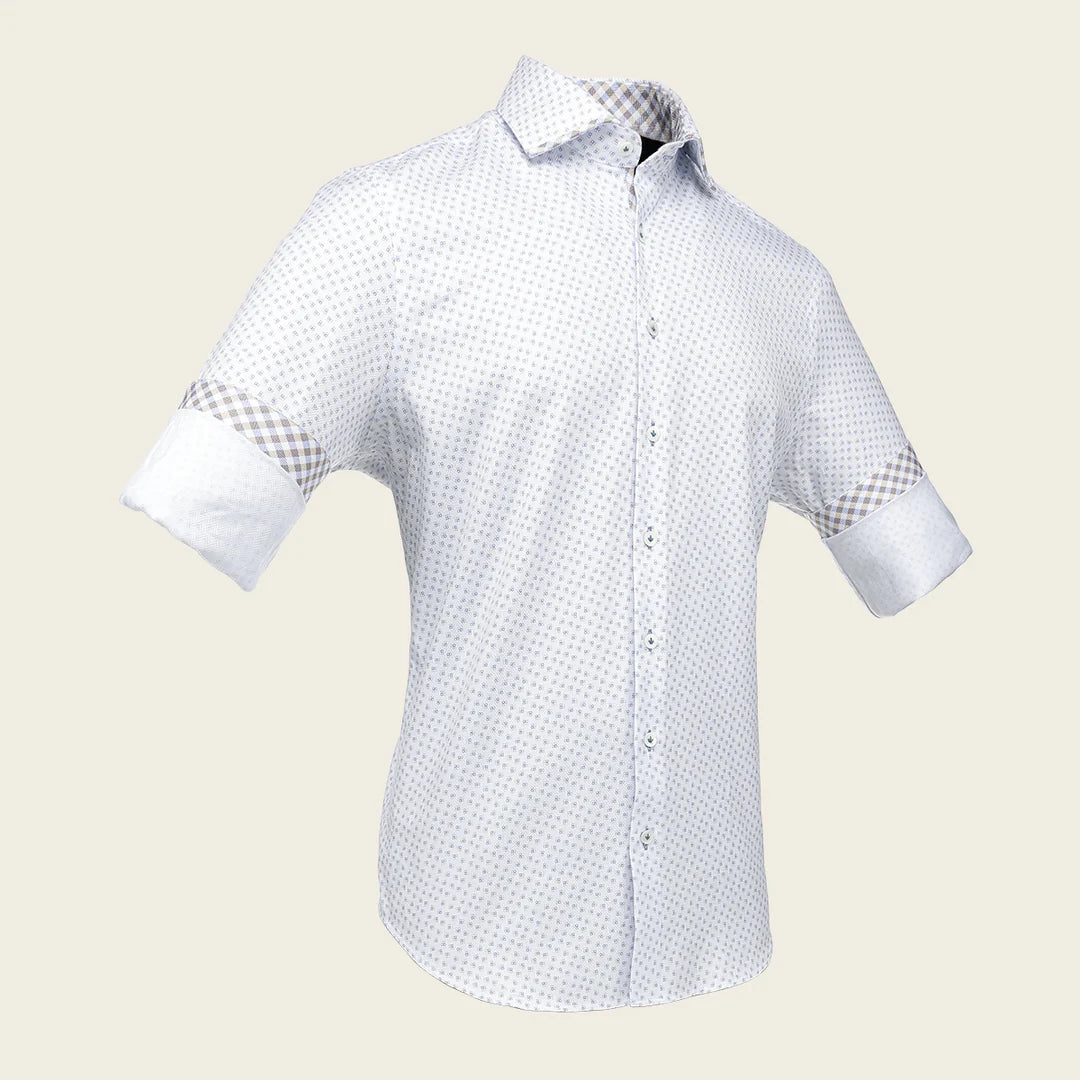 CM0WP27 - Cuadra white western long sleeve shirt for men
